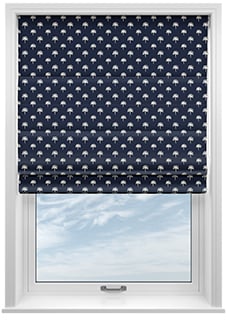 Hanalei, Blue Navy - Motorised Roman Blind
